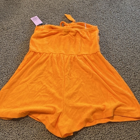 NWT Wild Fable Orange Terry Cloth Romper Size Small - Picture 6 of 6